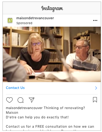 Digital Marketing ad for renovations company