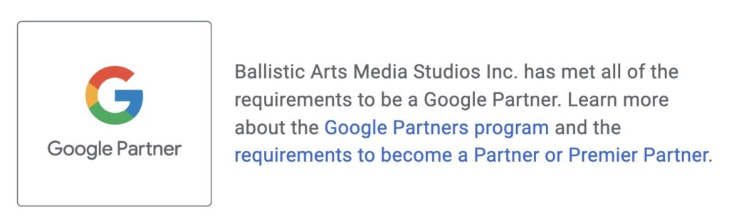 Ballistic Arts Google Partner