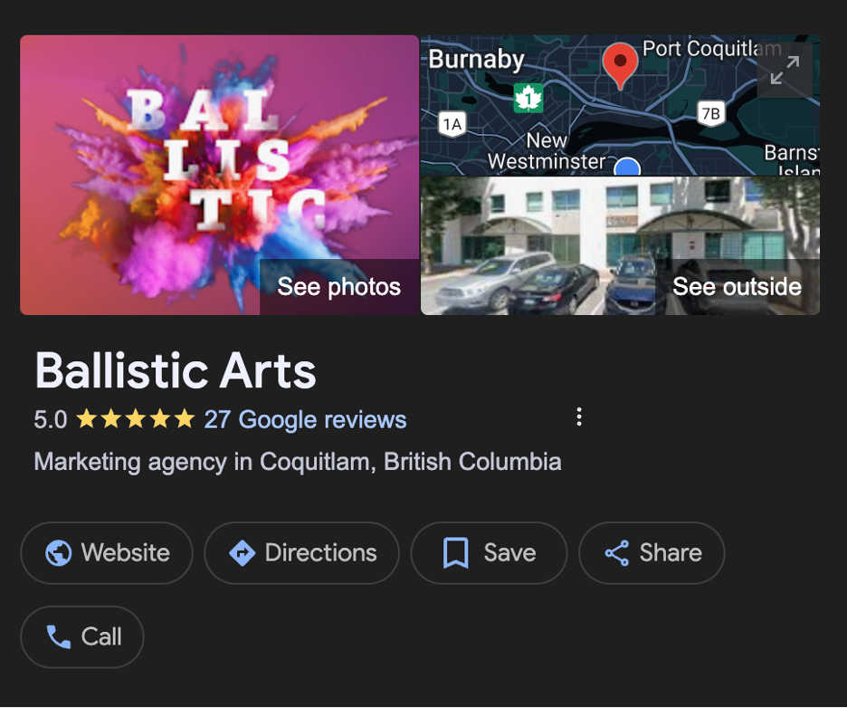 Ballistic Arts Google Profile