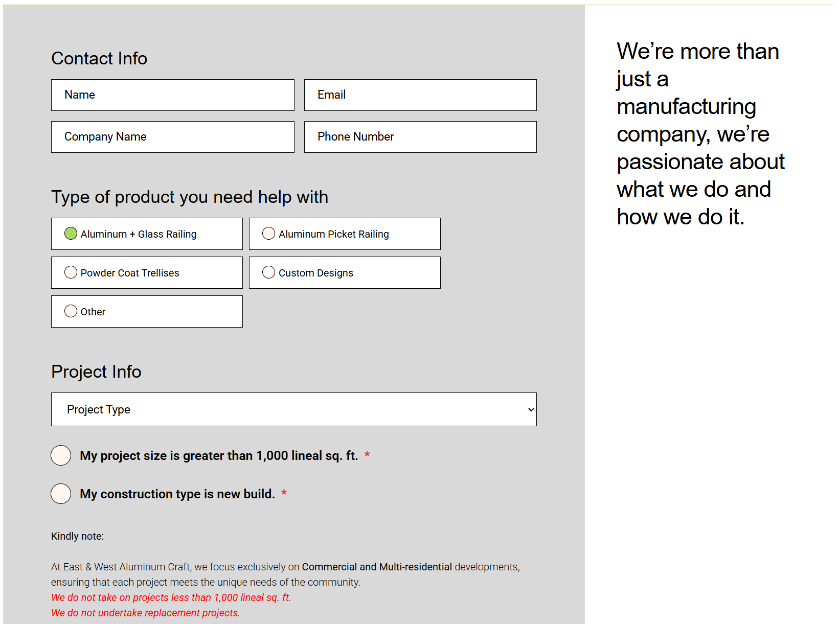 after contact form